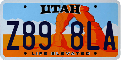 UT license plate Z898LA