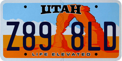UT license plate Z898LD