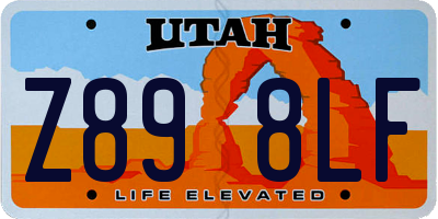 UT license plate Z898LF