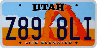 UT license plate Z898LI