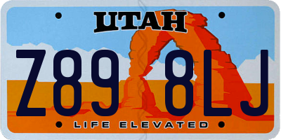 UT license plate Z898LJ