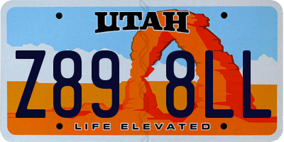 UT license plate Z898LL