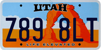 UT license plate Z898LT