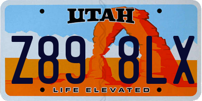 UT license plate Z898LX