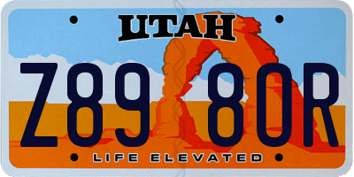 UT license plate Z898OR
