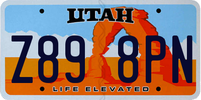 UT license plate Z898PN
