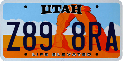 UT license plate Z898RA