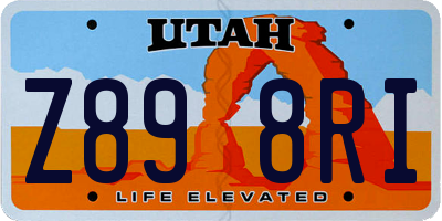 UT license plate Z898RI