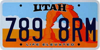 UT license plate Z898RM