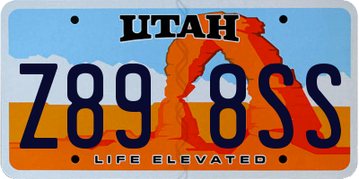 UT license plate Z898SS