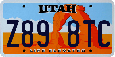 UT license plate Z898TC