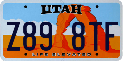UT license plate Z898TF