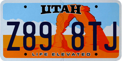 UT license plate Z898TJ