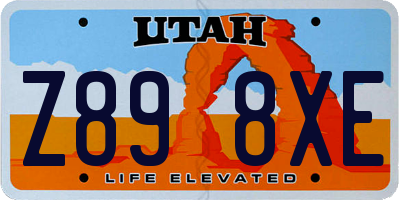 UT license plate Z898XE