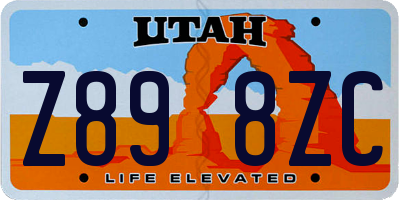 UT license plate Z898ZC