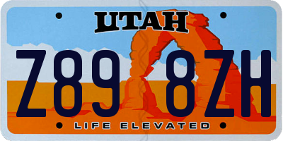 UT license plate Z898ZH