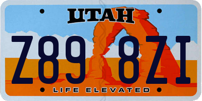 UT license plate Z898ZI