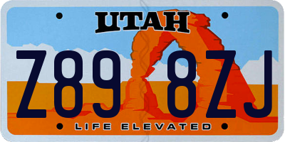 UT license plate Z898ZJ