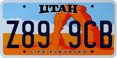 UT license plate Z899CB