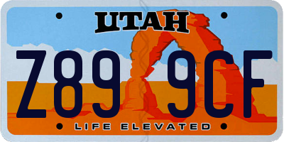 UT license plate Z899CF