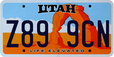UT license plate Z899CN