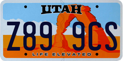 UT license plate Z899CS