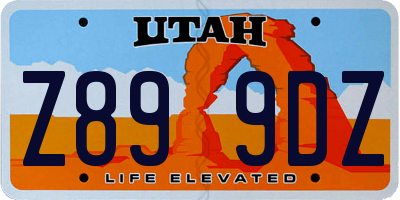 UT license plate Z899DZ