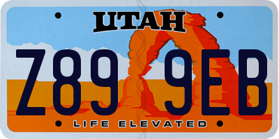 UT license plate Z899EB