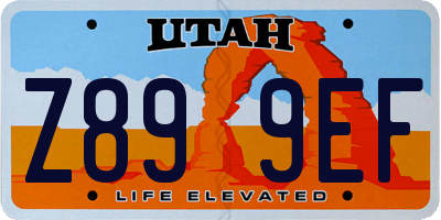 UT license plate Z899EF