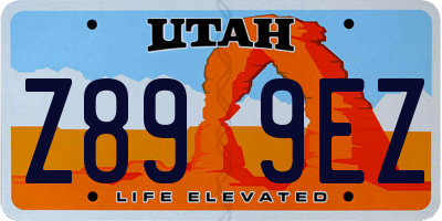 UT license plate Z899EZ