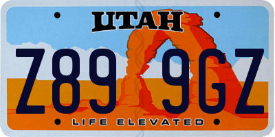 UT license plate Z899GZ