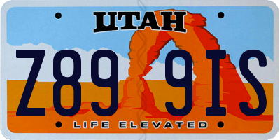 UT license plate Z899IS