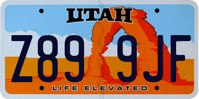 UT license plate Z899JF
