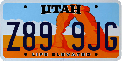 UT license plate Z899JG