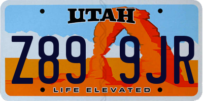 UT license plate Z899JR