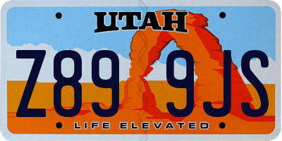 UT license plate Z899JS