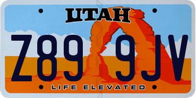 UT license plate Z899JV