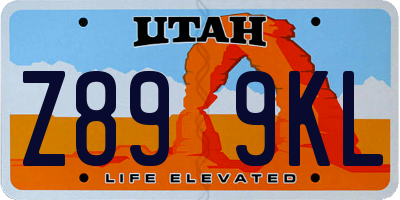 UT license plate Z899KL