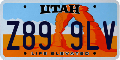 UT license plate Z899LV