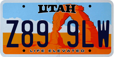 UT license plate Z899LW