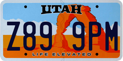 UT license plate Z899PM