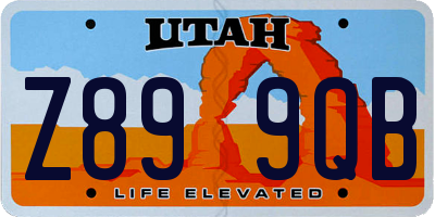 UT license plate Z899QB