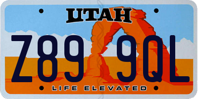 UT license plate Z899QL