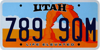UT license plate Z899QM