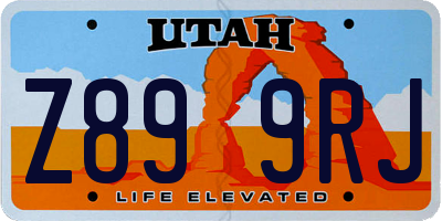 UT license plate Z899RJ