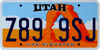UT license plate Z899SJ