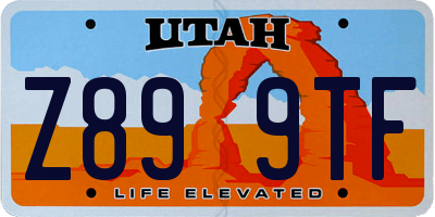 UT license plate Z899TF