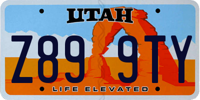 UT license plate Z899TY