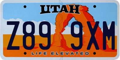 UT license plate Z899XM