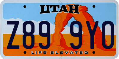 UT license plate Z899YO
